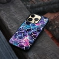 thumbnail image 4 of FINCIBO Soft Rubber Protector Cover Case for Apple iPhone 14 Pro Max 6.7" 2022, Mosaic Mermaid Scale, 4 of 5