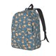 thumbnail image 1 of Disketp French Bulldog Yoga print Canvas Backpack Lightweight Travel Daypack Student Rucksack Laptop Backpack-, 1 of 5