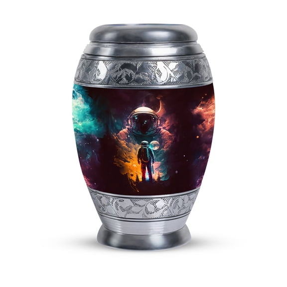 Cremation Astronaut Space Urns, Large Urns, Cremation Urn For Men & Women Ashes, Suitable For Adult Human Ashes, Funeral Urns For Ashes For Dad, 10-inch Size For Burial Or Memorial Urn For Mom Ashes
