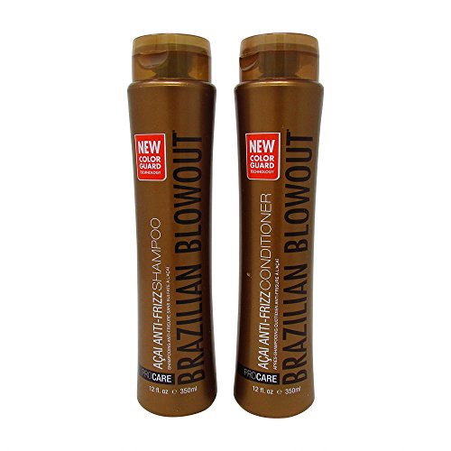 Brazilian Blowout Anti-frizz Acai Wash & Rinse 12oz Each