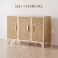 thumbnail image 5 of Furnibear 47" Fluted Buffet Cabinet with Storage Accent Sideboard, Modern Credenza with 3 Doors, Wood Coffee Bar Table Console for Dining Room Kitchen Living Room Entryway, Natural Oak, 5 of 9