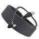 thumbnail image 3 of Cateissary Cable de carga VR tipo C, línea de fecha, Cable móvil, bolsillo, adaptador de auriculares de música de viaje, reemplazo para Videojuegos y accesorios Negro+Blanco 3 mètres, 3 of 6