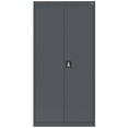 thumbnail image 5 of Sandusky Lee 36"W x 18"D x 72"H 5-Shelf Freestanding Steel Storage Cabinet with Recessed Handle, Charcoal Gray, 5 of 10