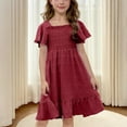 thumbnail image 4 of Nskgu Tween Girls 2025 Summer Dresses Kids Polka Dot Dress Girls Spring Dresses Size 4-14 Years, 4 of 6