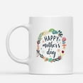 thumbnail image 3 of Coffee Mug Happy Mother's Day Flower Wreath Cute Style Family Funny Celebrate Gifts for Mom Her Love Supermom Mother's Day Father Ceramic Tea Cup 11oz 15oz Christmas Mugs, 3 of 7