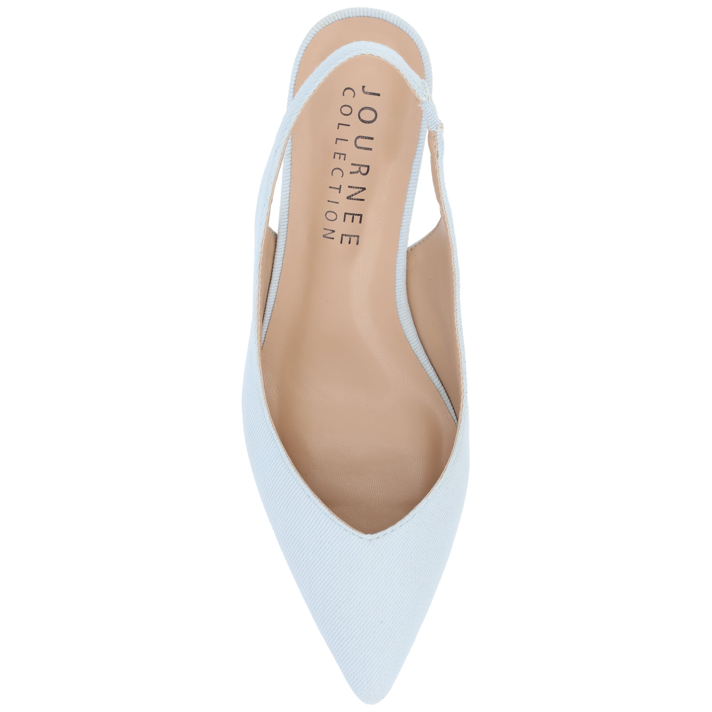 Journee Womens Mikoa Kitten Heel Sling Back Pointed Toe Pumps, Widths Available