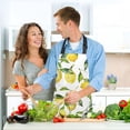 thumbnail image 6 of Lemons and Leaves 5 Pcs Kitchen Set Heat Resistant Oven Mitts and Non-Slip Pot Holders with Adjustable Cooking Apron, 6 of 6