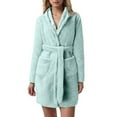 thumbnail image 1 of Peignoir à Capuchon en Molleton pour Femmes Robe de Nuit Femmes Léger Doux Peluche Court Pyjama à Capuchon pour Femmes Flanelle Vêtement de Nuit Molleton à Capuchon Bas de Pyjama pour Femmes Flanelle Peignoir Peluche Doux Peignoir, 1 of 5