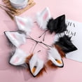 thumbnail image 5 of Diadema con orejas de lobo y zorro de piel sintética hecha a mano, accesorios para disfraz de fiesta de Halloween y Navidad JFHHH pequeña, 5 of 5