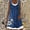 2# Dark Blue Holiday Dresses for Women, variant on Dyegold Sundresses for Women Casual Beach - Dresses for Women 2023 Plus Size Sleeveless Fake Denim Two-Piece Midi Sundress ​Loose Fit Summer ​Birthday ​Dresses