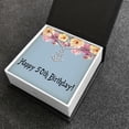 thumbnail image 2 of 50th Birthday Greeting Card Silver Anchor Heart Necklace Womens Ginger Lyne Collection, 2 of 7