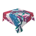 thumbnail image 2 of YFYANG Square Polyester Table Cloth, 60" x 60" Reusable Table Cover Kitchen Dining Room Red Abstract Leaf Texture Decorative Tablecloths for Tables of 2-4 People, 2 of 8
