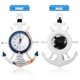 thumbnail image 4 of Reloj de ancla de estilo mediterráneo BESPORTBLE, reloj colgante con rueda de barco náutico con temática marina, decoración, 4 of 7