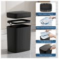 thumbnail image 4 of 2 PZS Bote De Basura Grande Inteligente Para cocina Baño Con Tapa Sensor Negro, 4 of 4