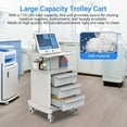 thumbnail image 6 of Joreek Mobile Ultrasound Cart with Wheels Medical Cart with 3 Drawers Ultrasound Imaging Scanner Vehicle Rolling Utility for Hospital Office Salon, 6 of 8