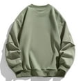 thumbnail image 4 of cui,Men's Solid Color Oversized T Shirts Long Sleeve Stylish Casual Tee Shirts Crew Neck Loose Fit Tops with Pocket Green L, 4 of 4