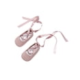 thumbnail image 1 of Kmbangi Kids Princess Shoes, Solid Color Soft Sole Footwear with Ribbon, 1 of 8