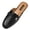 Black, variant on Mules for Women Round Toe Slip on Mules 2026 Comfortable Dressy Fashionable Half Slippers Business Buckle Loafers Leather Flat Shoes Beige Size 8