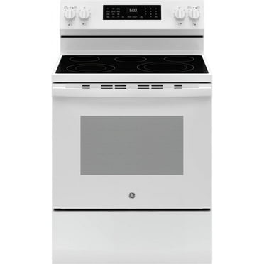 GE 30 Inch Free Standing Radiant Range 5 Element Steam Clean Single Oven GRF600AVWW