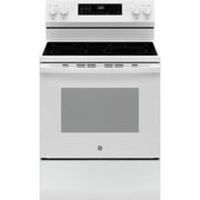 GE 30 Inch Free Standing Radiant Range 5 Element Steam Clean Single Oven GRF600AVWW