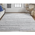 thumbnail image 2 of Feizy Alden Transitional Stripes, Gray/Silver/Ivory, 9' x 12' Area Rug Stain Fade Resistant Handmade Casual Solid Floor Rug for Living room Bedroom, 2 of 8