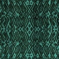 thumbnail image 1 of Ahgly Company Indoor Square Oriental Turquoise Blue Modern Area Rugs, 7' Square, 1 of 4