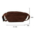 thumbnail image 2 of MUSOIE Small Crossbody Bags for Women Travel Belt Bag Corduroy Fanny Pack with Adjustable Strap, 2 of 3