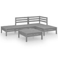 thumbnail image 2 of vidaXL 5 Piece Garden Lounge Set Solid Pinewood Grey, 2 of 8
