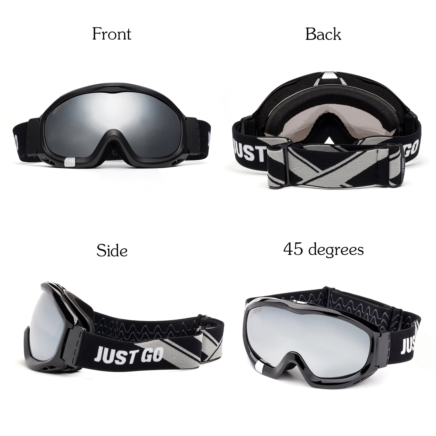 JUST GO Ski Goggles for Skiing Motorcycling and Winter