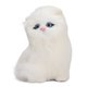 thumbnail image 3 of Figura de gato de simulación Jadeshay Estatua decorativa de gato peludo de Piel sintética blanca, 3 of 14
