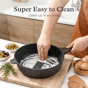 Kordisen 5.5-Quart Jumbo Deep Frying Pan, Nonstick Aluminum Saute Pan with Lid