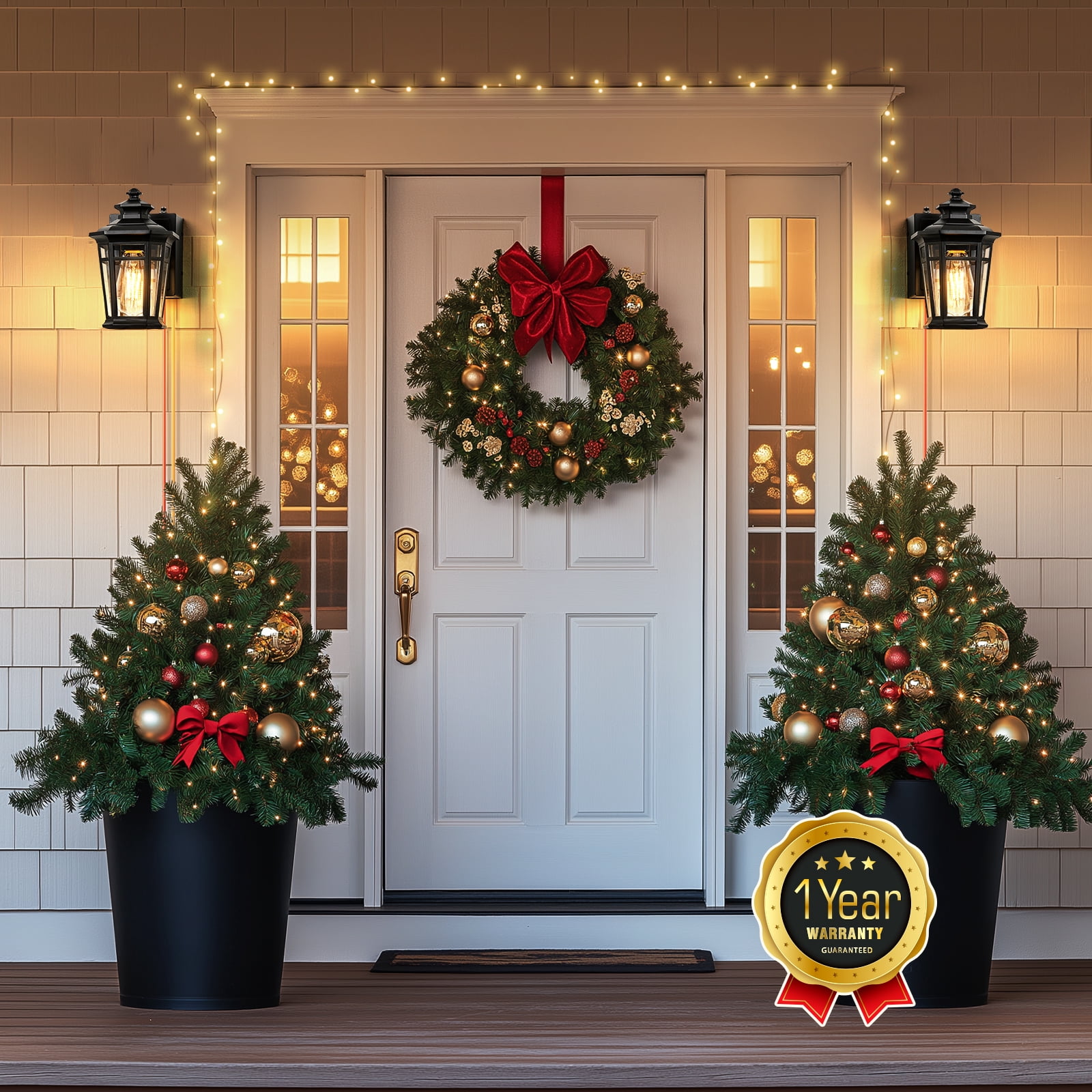 Gleamz Black Dusk to Dawn Outdoor Lighting with GFCI Outlet, Waterproof Anti-rust Exterior Light Fixtures with Outlet, 9" Outside Lights for House, Proch, Patio