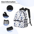 thumbnail image 3 of Easygdp blue Snowflake Prints Mochila Casual para Portátil, Mochila para Escuela, Viajes, Negocios, 3 of 6