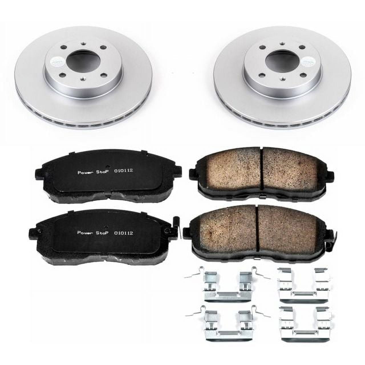 PowerStop Front Geomet Coated Brake Rotor and Pad Kit Fits: INFINITI NISSAN Select Models CRK749
