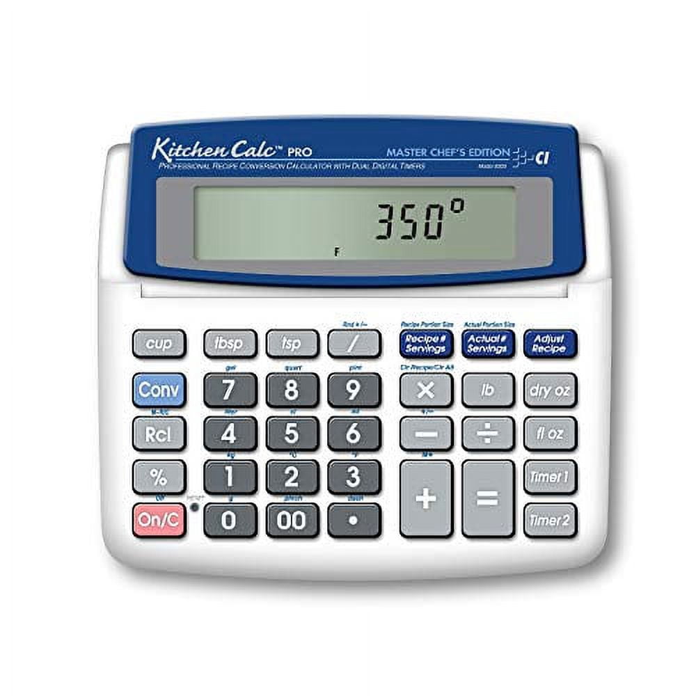 Calculated Industries KitchenCalc Pro (8305) Master Chef Edition Specialty Calculator Silver and