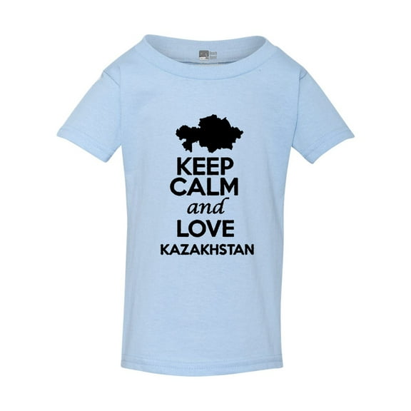Keep Calm And Love Kazakhstan Country People Patriotic Toddler Kids T-Shirt Tee