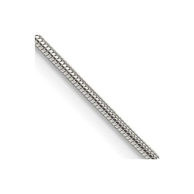 Quality Gold QSN035-22 Sterling Silver 1.2 mm 22 in. Snake Chain