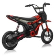 thumbnail image 4 of 24V Electric Dirt Bike, Neche 250W Powered Motorcycle, Ride on Dirt Rocket with Shock Absorption Suspension for Kids Age 13+, Max 14 MPH, Red, 4 of 8
