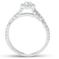 thumbnail image 3 of Pompeii 1 1/4 Ct Cushion Halo Diamond Engagement Wedding Ring 3-Piece Set White Gold, 3 of 3