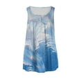 thumbnail image 4 of SMihono Hauts pour Femmes Débardeur Mode Imprimé Col Rond Ample Sans Manches Blouse Débardeur d'Été pour Femmes, 4 of 4