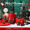 thumbnail image 4 of MEFA Juego de esmaltes de uñas de gel navideño, edición limitada, 6 colores burdeos, rojo, verde oscuro, purpurina en gel, esmalte de uñas para invierno, plata, oro, brillo, manicura, remojo, salón de, 4 of 4
