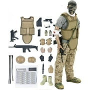 EROCK 1/6 Special Force Wounded Soldier Action Figure Army Action Figures Playset Toys
