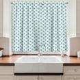thumbnail image 2 of Ambesonne Turquoise Kitchen Curtains, Winter Snow Gloves, 55"x45", White and Pale Blue, 2 of 3