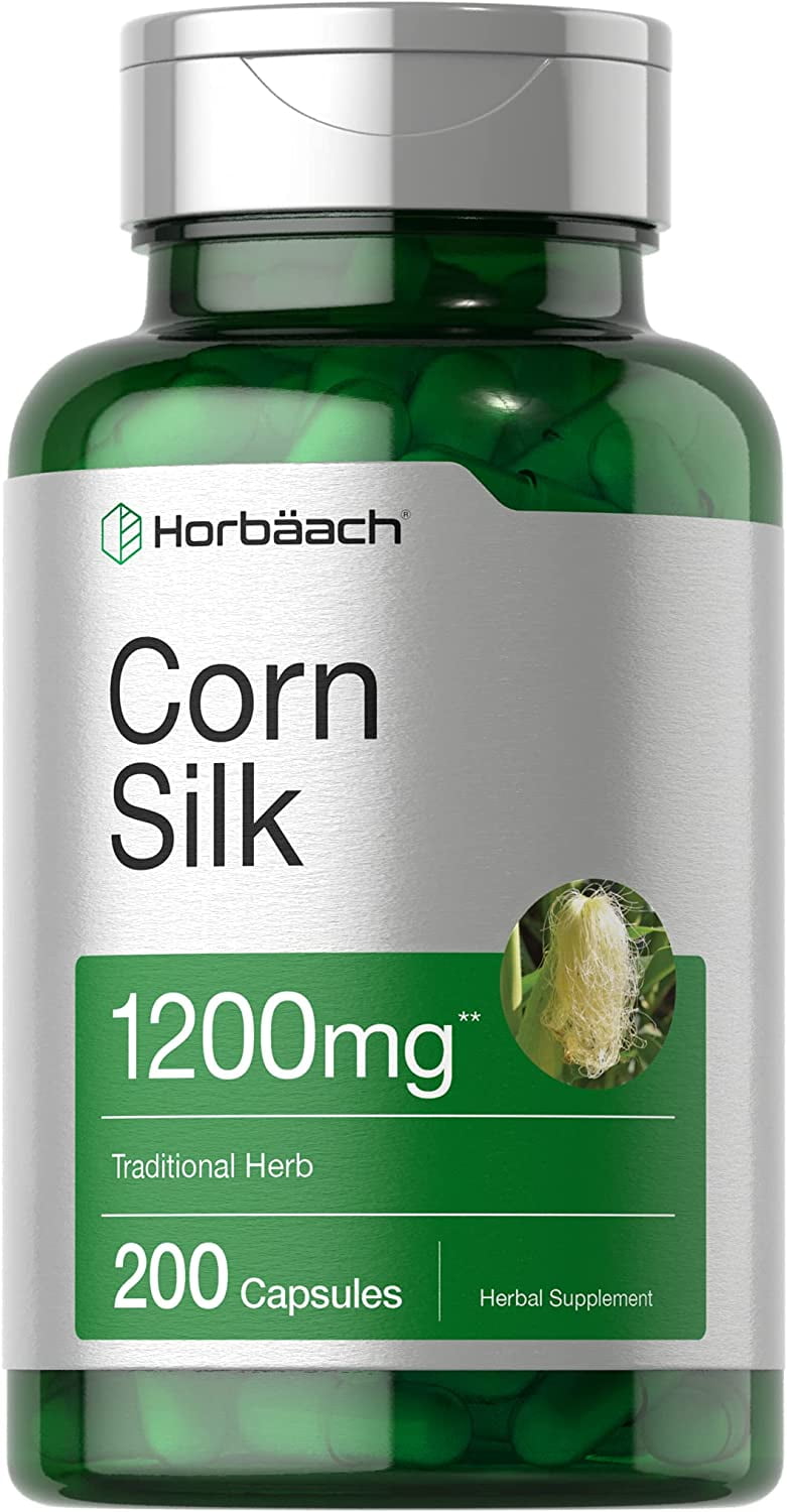 Corn Silk Extract 1200mg 200 Capsules by Horbaach