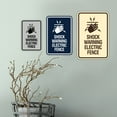 thumbnail image 3 of Signs ByLITA Portrait Round Shock Warning Electric Fence Sign (Ivory/Dark Brown) - Large, 3 of 5