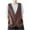 Coffee, variant on Diufon Cotton Linen Womens Vest V Neck Sleeveless Button Blouses Solid Color Casual Tops