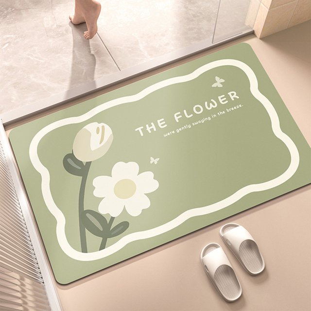 pstuiky Alfombrilla de diatomita para baño absorbente antideslizante para puerta de baño