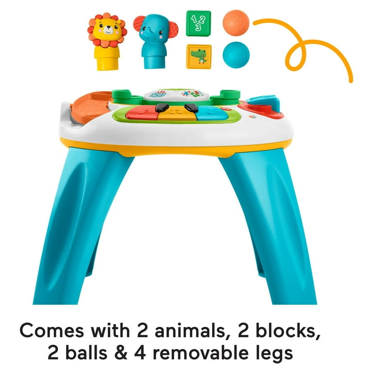 Fisher-Price Busy Buddies Activity Table Electronic Learning Toy for Infant  and Toddler