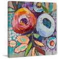 thumbnail image 2 of "Plastered Flowers" Painting Print on Wrapped Canvas, 2 of 7