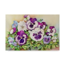 Trademark Fine Art 'Pansy Cluster' Canvas Art by Joanne Porter